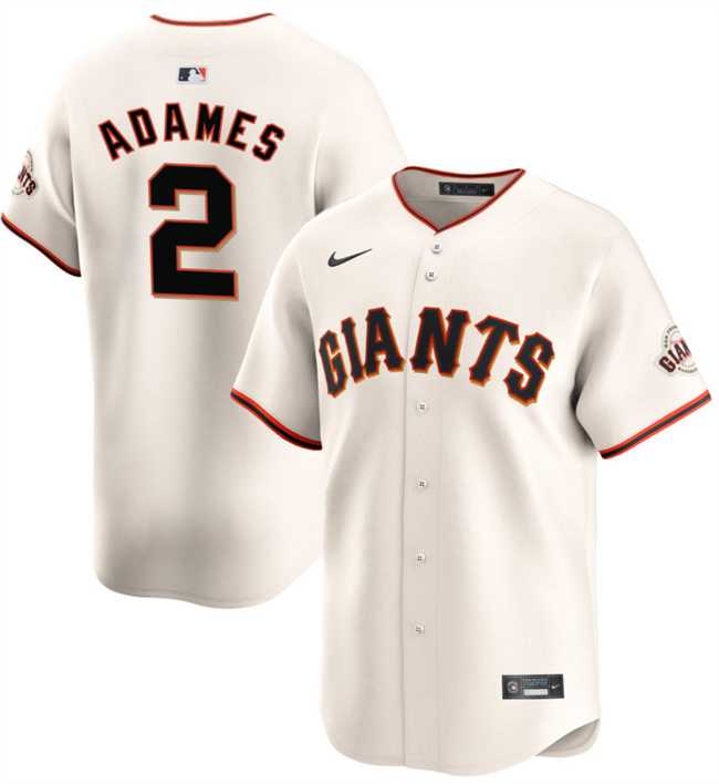 Men%27s San Francisco Giants #2 Willy Adames Cream 2024 Home Limited Stitched Jersey Dzhi->st.louis cardinals->MLB Jersey